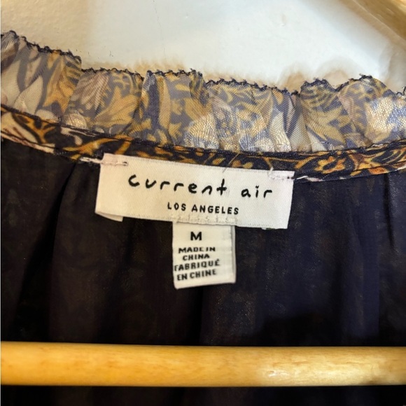 Anthropologie Current Air Ruffle Metallic Patterned Mini Dress - Picture 4 of 12